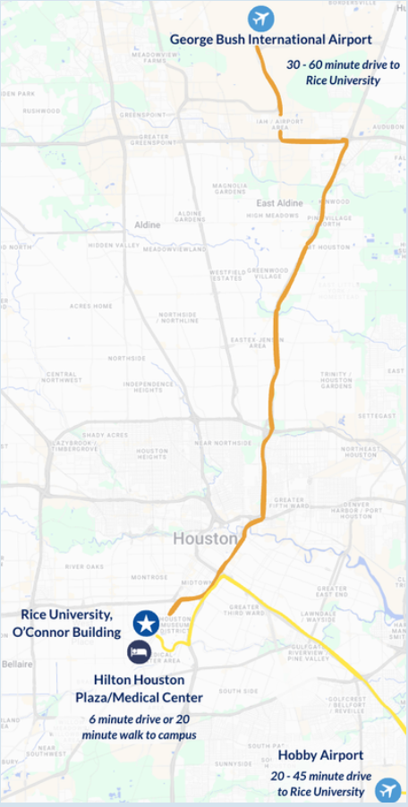 Houston Airport Directions Map